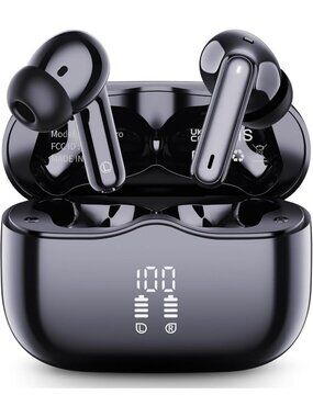 Wireless Black 4 ENC Noise Cancelling Mic 40H Playtime In-Ear Bluetooth Earbud